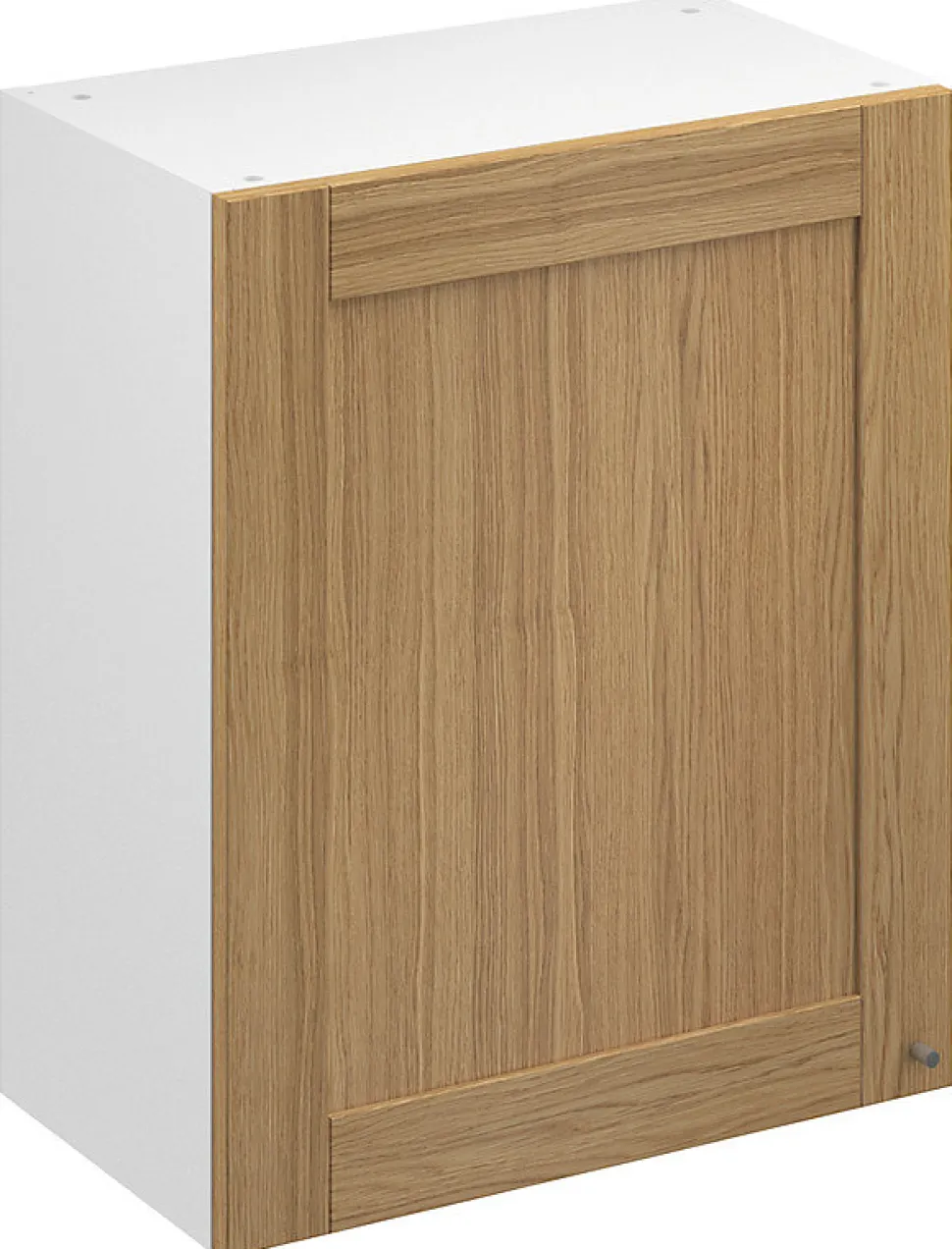 Meuble haut de cuisine avec 1 porte GoodHome Verbena chêne massif L. 60 x H. 72 cm