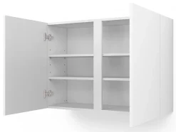 Meuble haut de cuisine avec 2 portes GoodHome Stevia blanc mat l.100 x H.72 cm