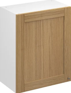 Meuble haut de cuisine avec 1 porte GoodHome Verbena chêne massif L. 50 x H. 72 cm