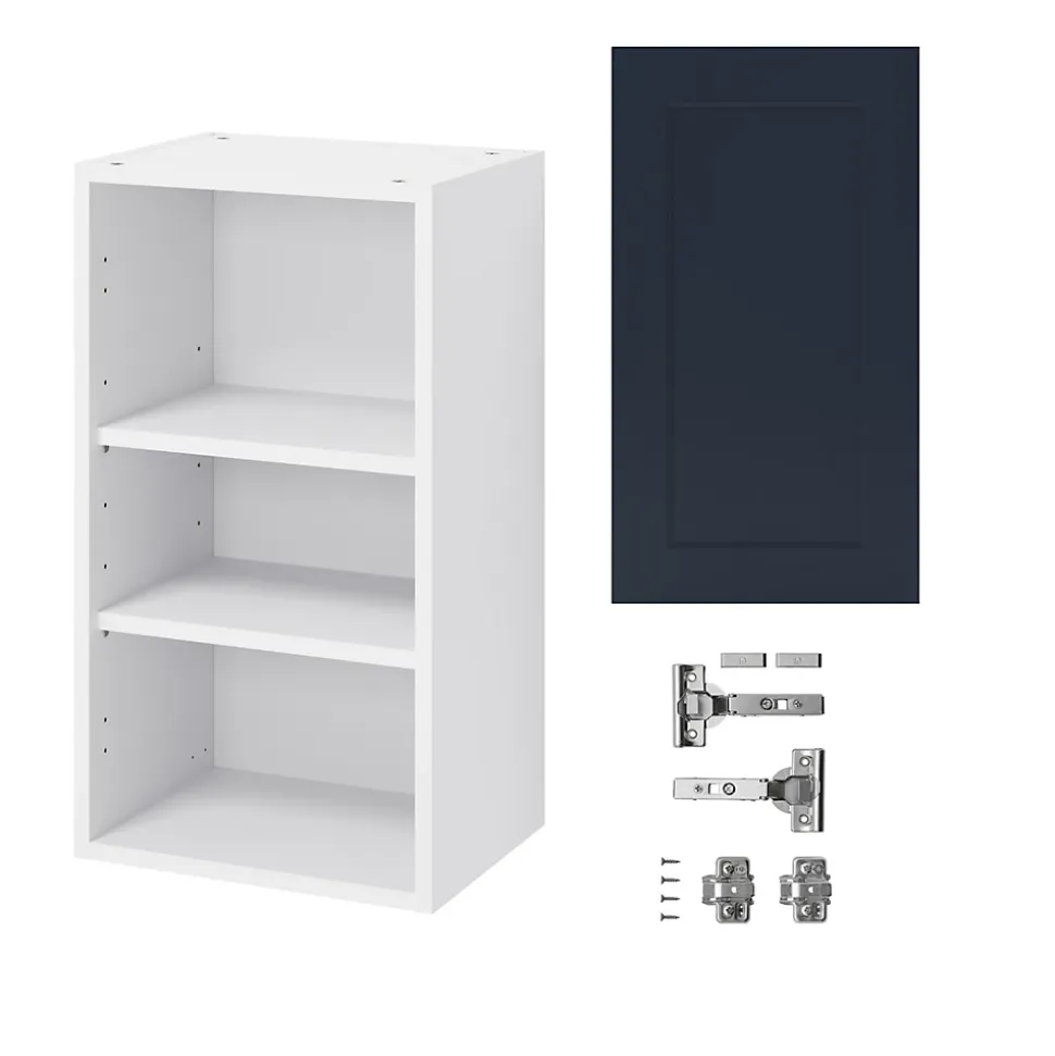 Meuble haut de cuisine avec 1 porte GoodHome Artemisia bleu L. 40 x H. 72 cm