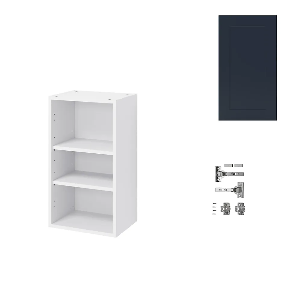 Meuble haut de cuisine avec 1 porte GoodHome Artemisia bleu L. 40 x H. 72 cm