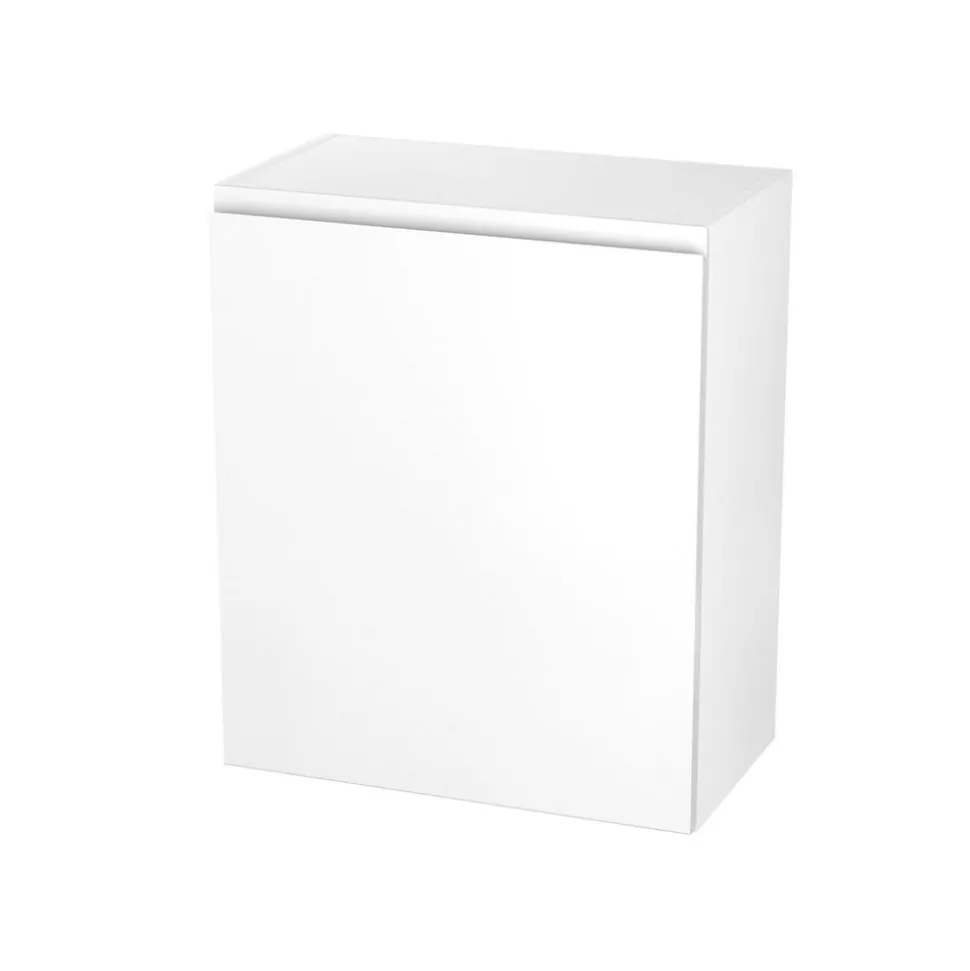 Meuble haut de cuisine avec 1 porte GoodHome Garcinia blanc brillant L. 60 x H. 72 cm
