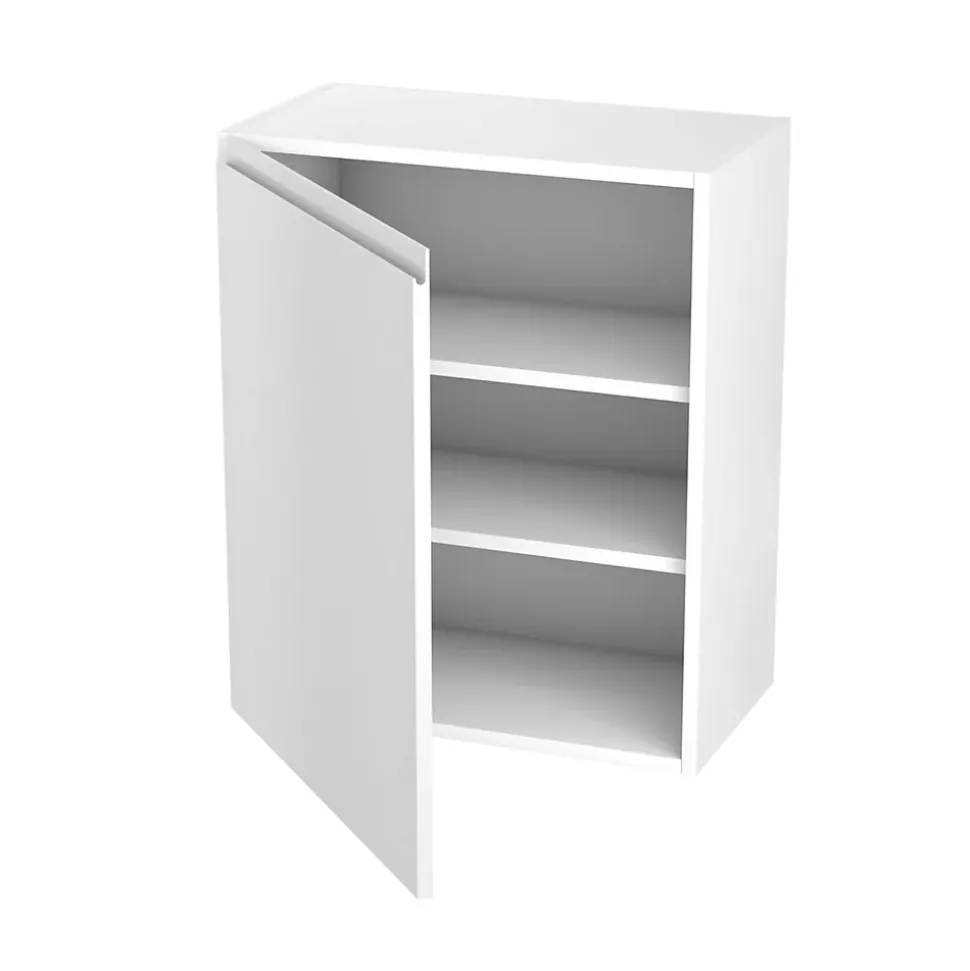 Meuble haut de cuisine avec 1 porte GoodHome Garcinia blanc brillant L. 60 x H. 72 cm