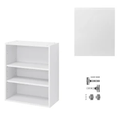Meuble haut de cuisine avec 1 porte GoodHome Garcinia blanc brillant L. 60 x H. 72 cm