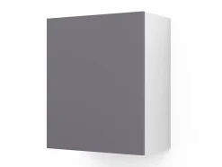 Meuble haut de cuisine avec 1 porte GoodHome Stevia gris brillant L. 60 x H. 72 cm