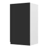 Meuble haut de cuisine blanc mat avec 1 porte noir mat l.40 x H.72 cm GoodHome Garcinia