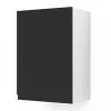 Meuble haut de cuisine blanc mat avec 1 porte noir mat l.50 x H.72 cm GoodHome Garcinia
