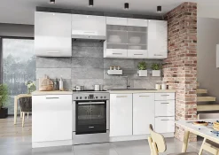 Meuble haut de cuisine coloris blanc avec 1 porte - longueur 60 x profondeur 28 x hauteur 36 cm