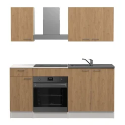 Meuble haut de cuisine Primalight 2 porte L. 80 cm chêne