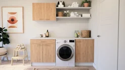 Meuble haut de cuisine Primalight 2 porte L. 80 cm chêne