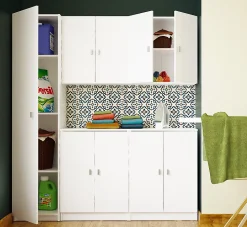 Meuble Haut Polyvalent Coloris Blanc - Hauteur 60 x Longueur 60 x Profondeur 26,5 cm