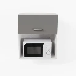 Meuble micro-ondes - 60 cm - Caisson coloris Lino