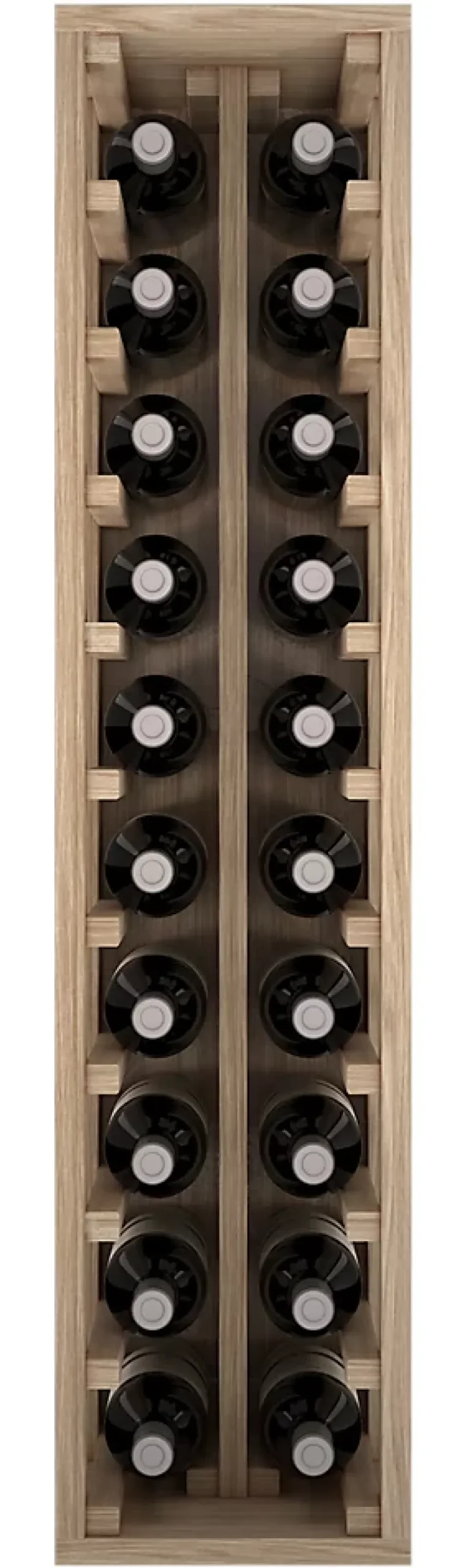 Meuble Range Bouteille de vin Série Godello en Chêne massif 20 bouteilles