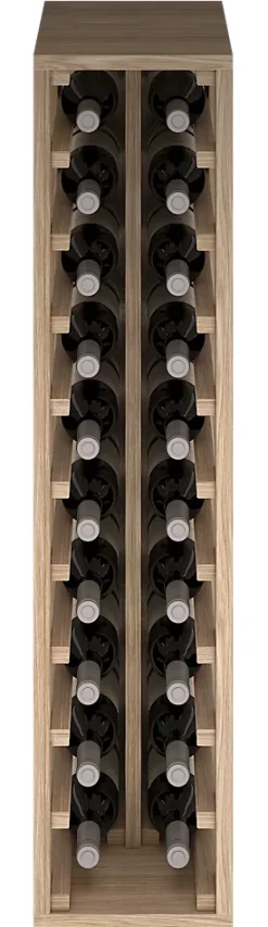 Meuble Range Bouteille de vin Série Godello en Chêne massif 20 bouteilles