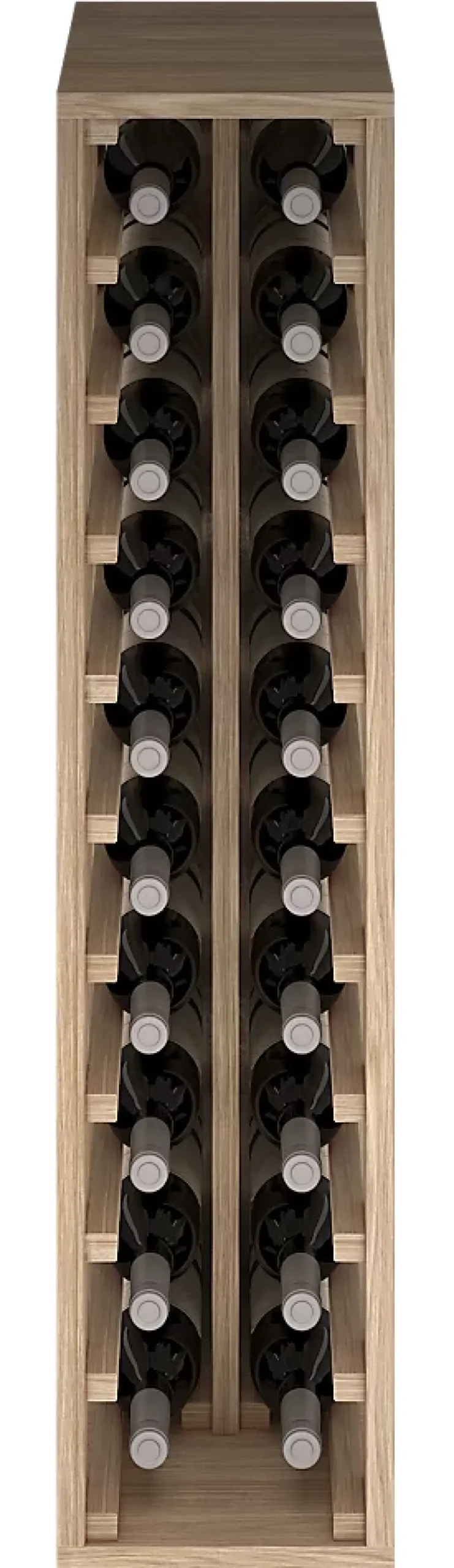 Meuble Range Bouteille de vin Série Godello en Chêne massif 20 bouteilles