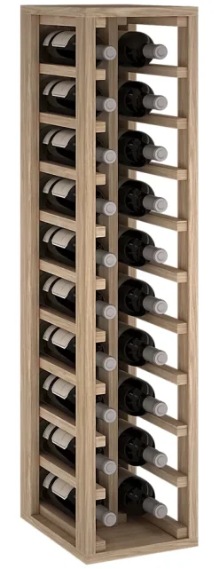 Meuble Range Bouteille de vin Série Godello en Chêne massif 20 bouteilles