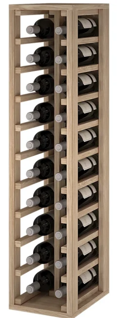 Meuble Range Bouteille de vin Série Godello en Chêne massif 20 bouteilles