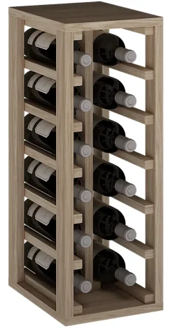 Meuble Range Bouteille de vin Série Godello en Chêne massif 12 bouteilles