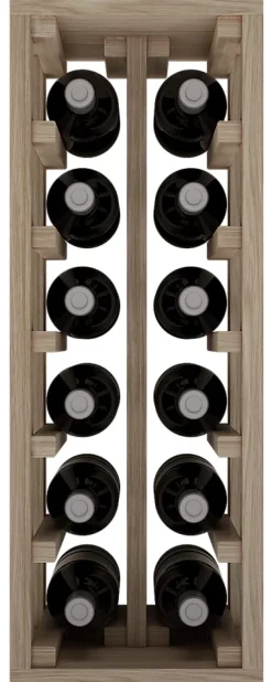 Meuble Range Bouteille de vin Série Godello en Chêne massif 12 bouteilles