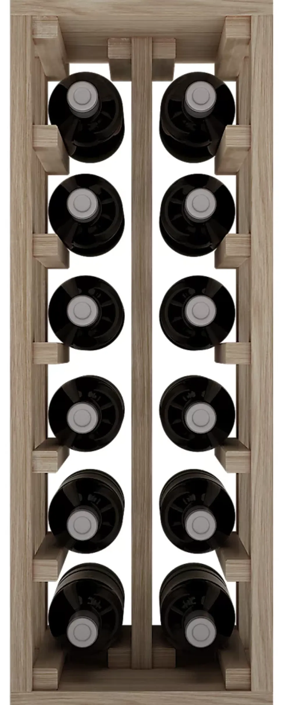 Meuble Range Bouteille de vin Série Godello en Chêne massif 12 bouteilles