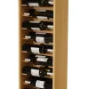 Meuble Range Bouteille de vin Série Godello en Pin Clair 20 bouteilles étiquettes devant