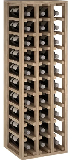 Meuble Range Bouteille de vin Série Godello en Chêne massif 30 bouteilles