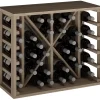 Meuble Range Bouteille de vin Série Godello en Chêne massif 34 bouteilles diamant