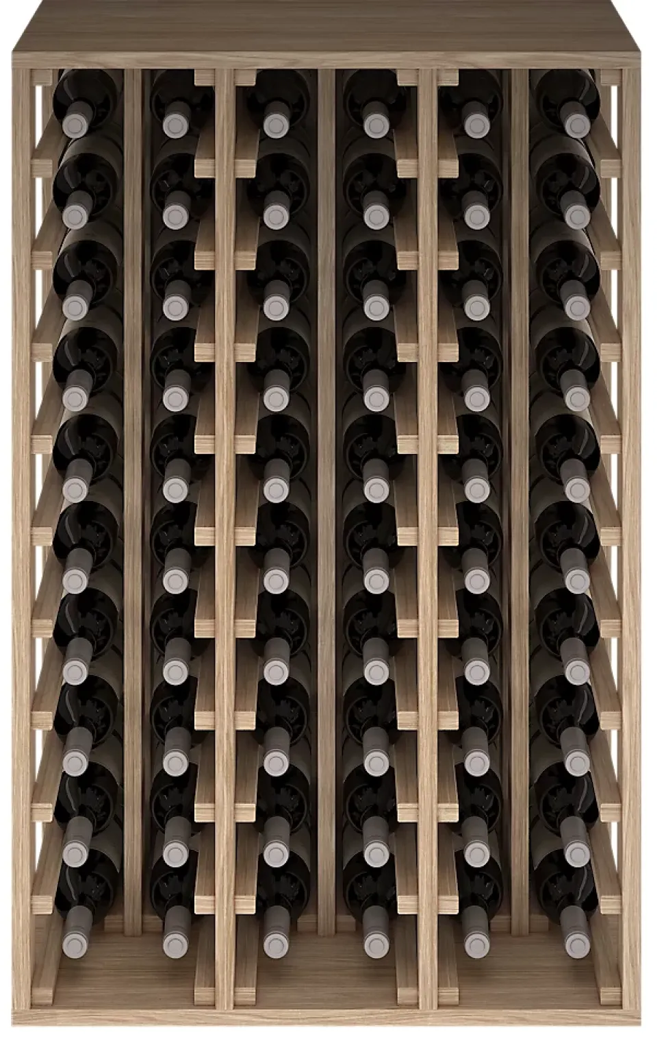 Meuble Range Bouteille de vin Série Godello en Chêne massif 60 bouteilles