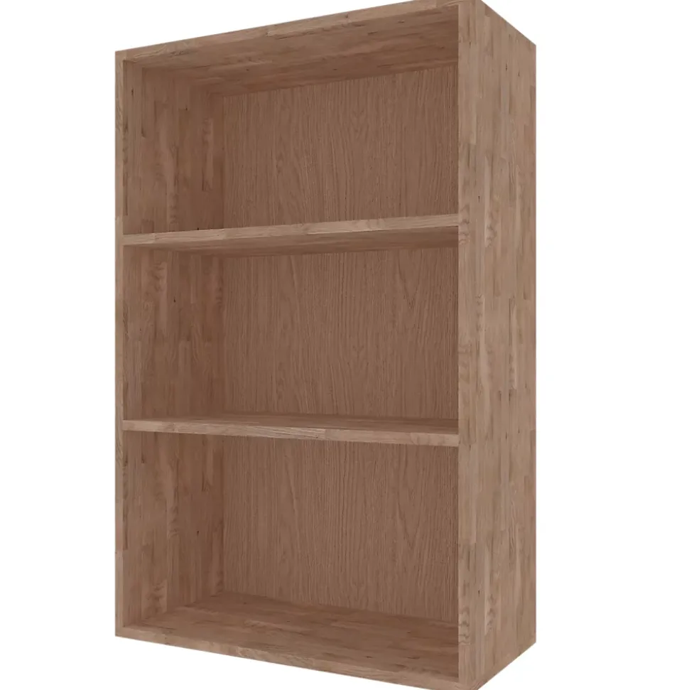 Meuble Range Bouteille de vin Série Godello en Chêne massif armoire 2 tablettes