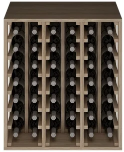 Meuble Range Bouteille de vin Série Godello en Chêne massif 42 bouteilles