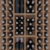 Meuble Range Bouteille de vin Série Godello en Chêne massif 76 bouteilles colonnes et cubicules