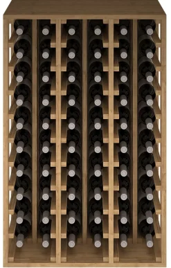 Meuble Range Bouteille de vin Série Godello en Pin Clair 60 bouteilles