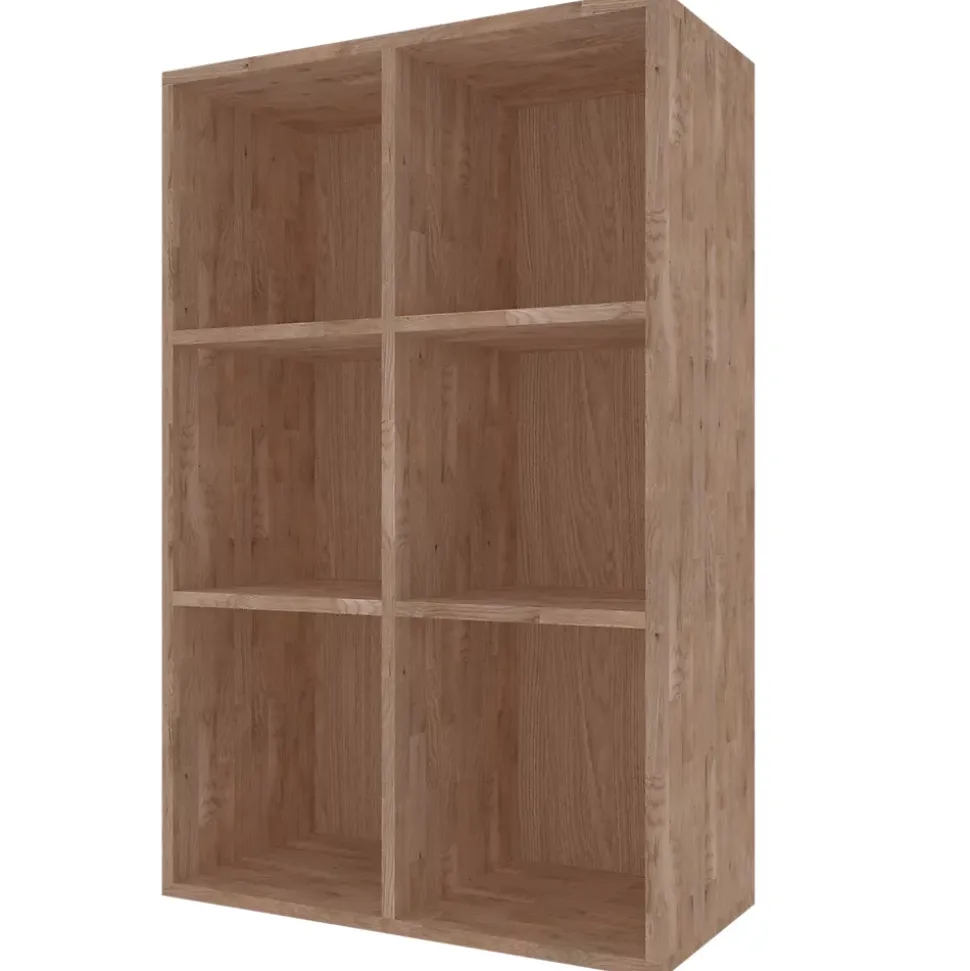 Meuble Range Bouteille de vin Série Godello en Chêne massif armoire 6 cubes