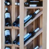Meuble Range Bouteille de vin Série Godello en Pin Clair coin 18 bouteilles triple présentoir