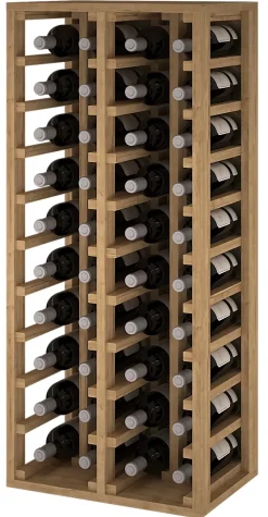 Meuble Range Bouteille de vin Série Godello en Pin Clair 40 bouteilles