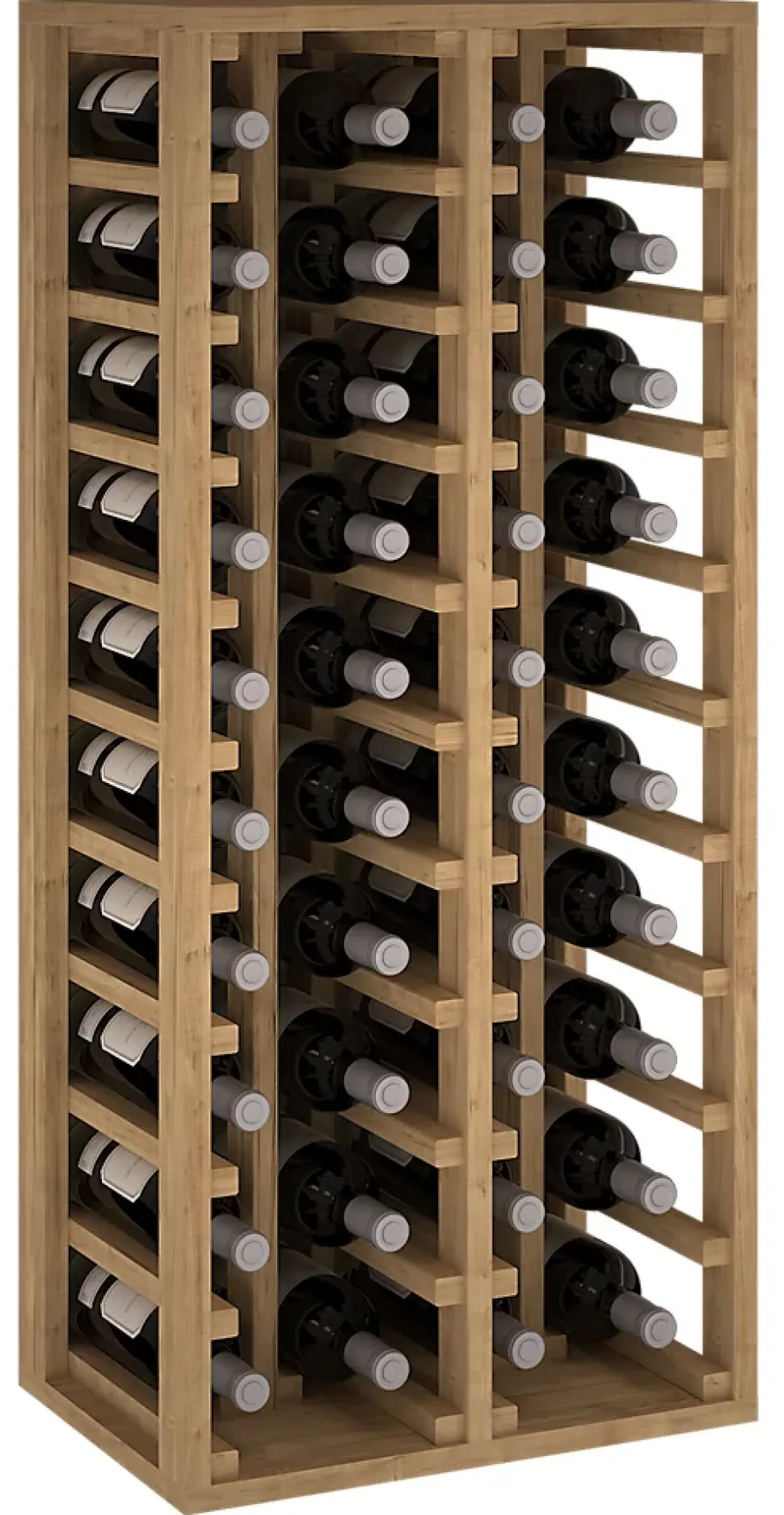 Meuble Range Bouteille de vin Série Godello en Pin Clair 40 bouteilles