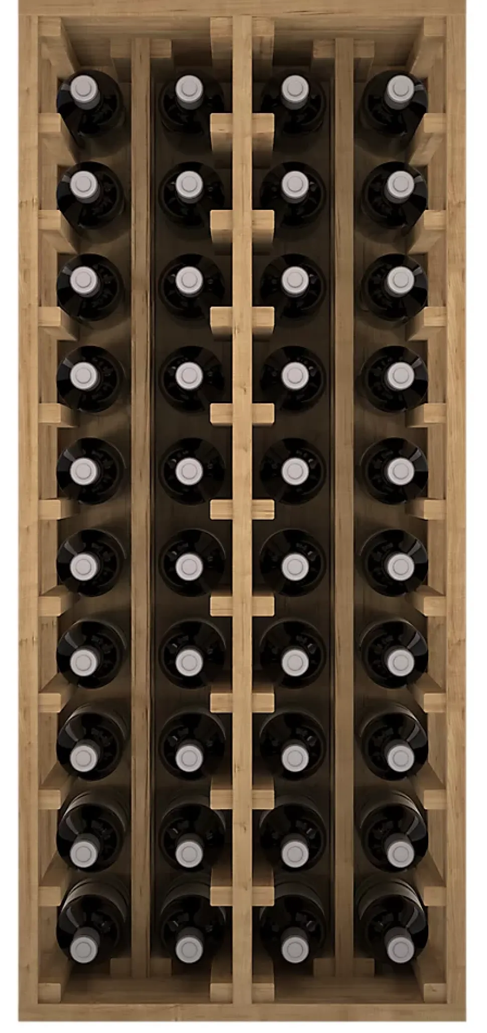 Meuble Range Bouteille de vin Série Godello en Pin Clair 40 bouteilles