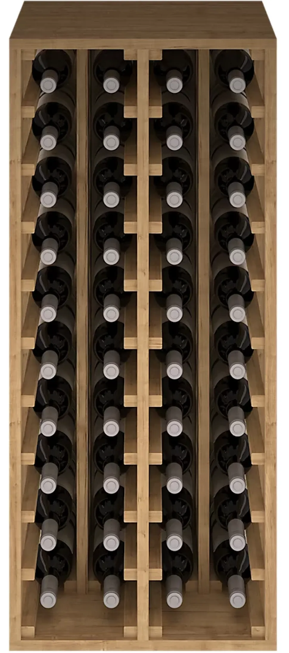 Meuble Range Bouteille de vin Série Godello en Pin Clair 40 bouteilles