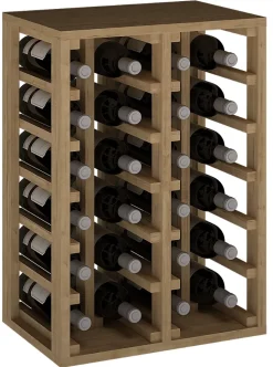 Meuble Range Bouteille de vin Série Godello en Pin Clair 24 bouteilles