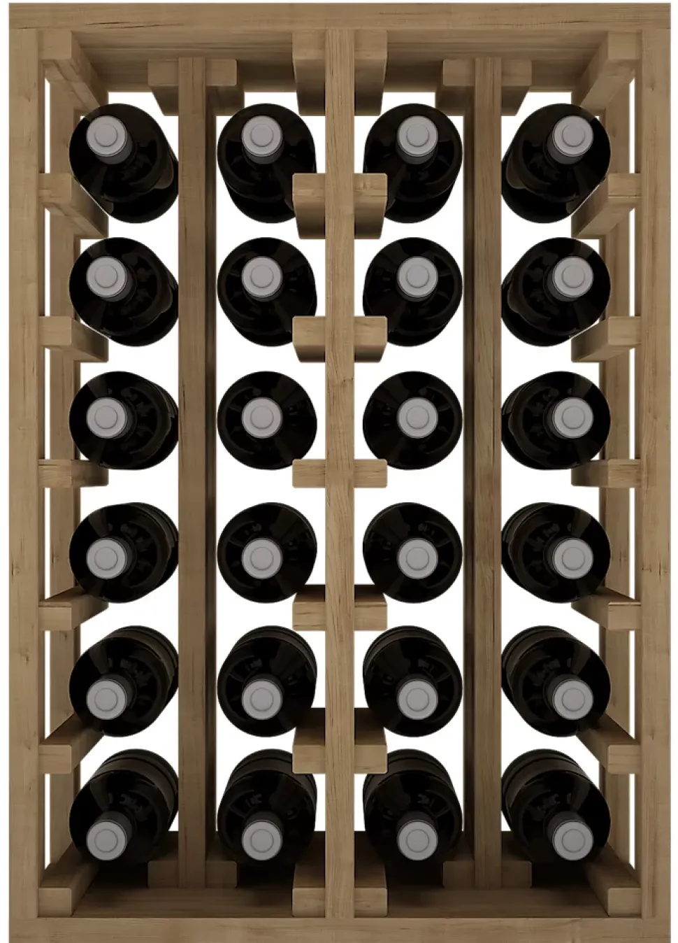 Meuble Range Bouteille de vin Série Godello en Pin Clair 24 bouteilles