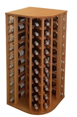 Meuble Range Bouteille de vin Série Godello en Pin Clair coin extérieur 40 bouteilles