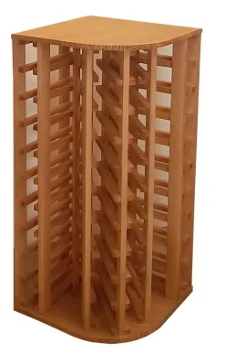 Meuble Range Bouteille de vin Série Godello en Pin Clair coin extérieur 40 bouteilles