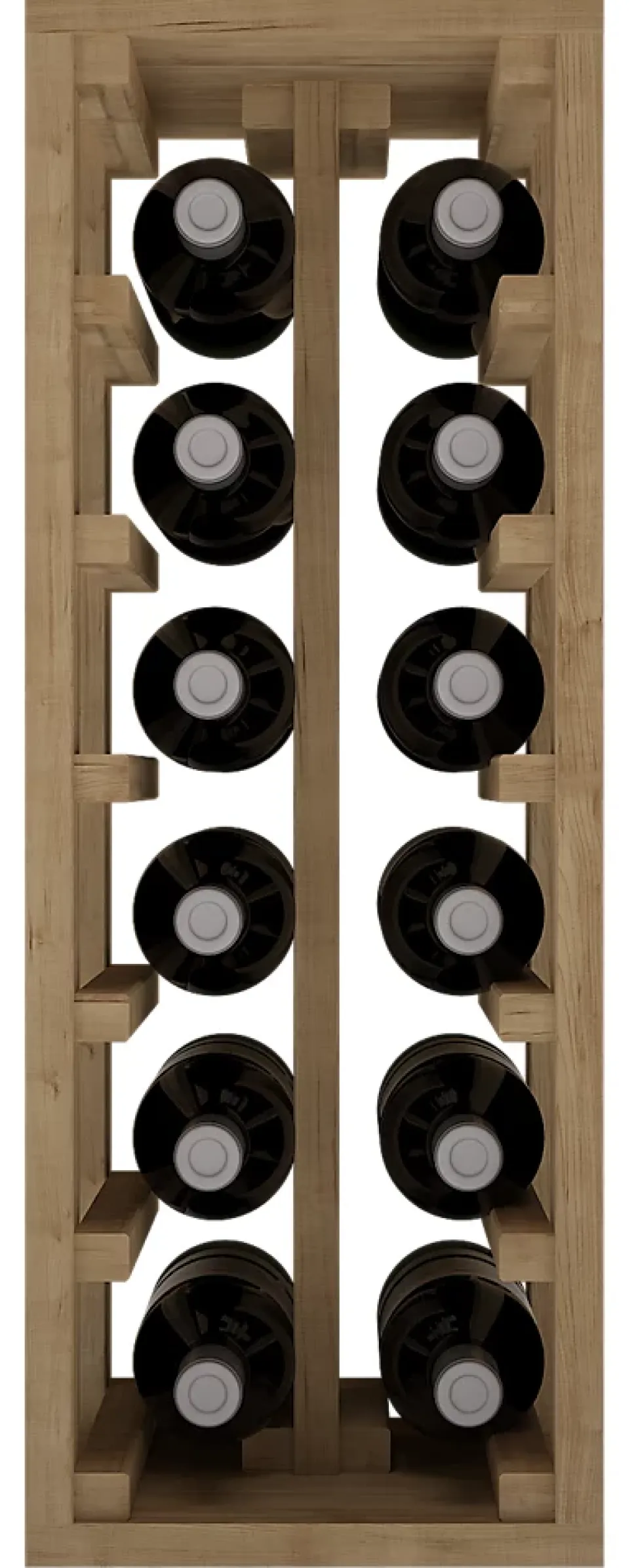 Meuble Range Bouteille de vin Série Godello en Pin Clair 12 bouteilles