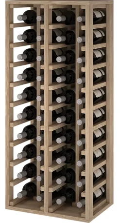 Meuble Range Bouteille de vin Série Godello en Chêne massif 40 bouteilles