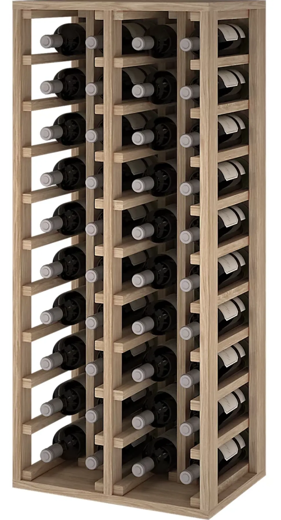 Meuble Range Bouteille de vin Série Godello en Chêne massif 40 bouteilles