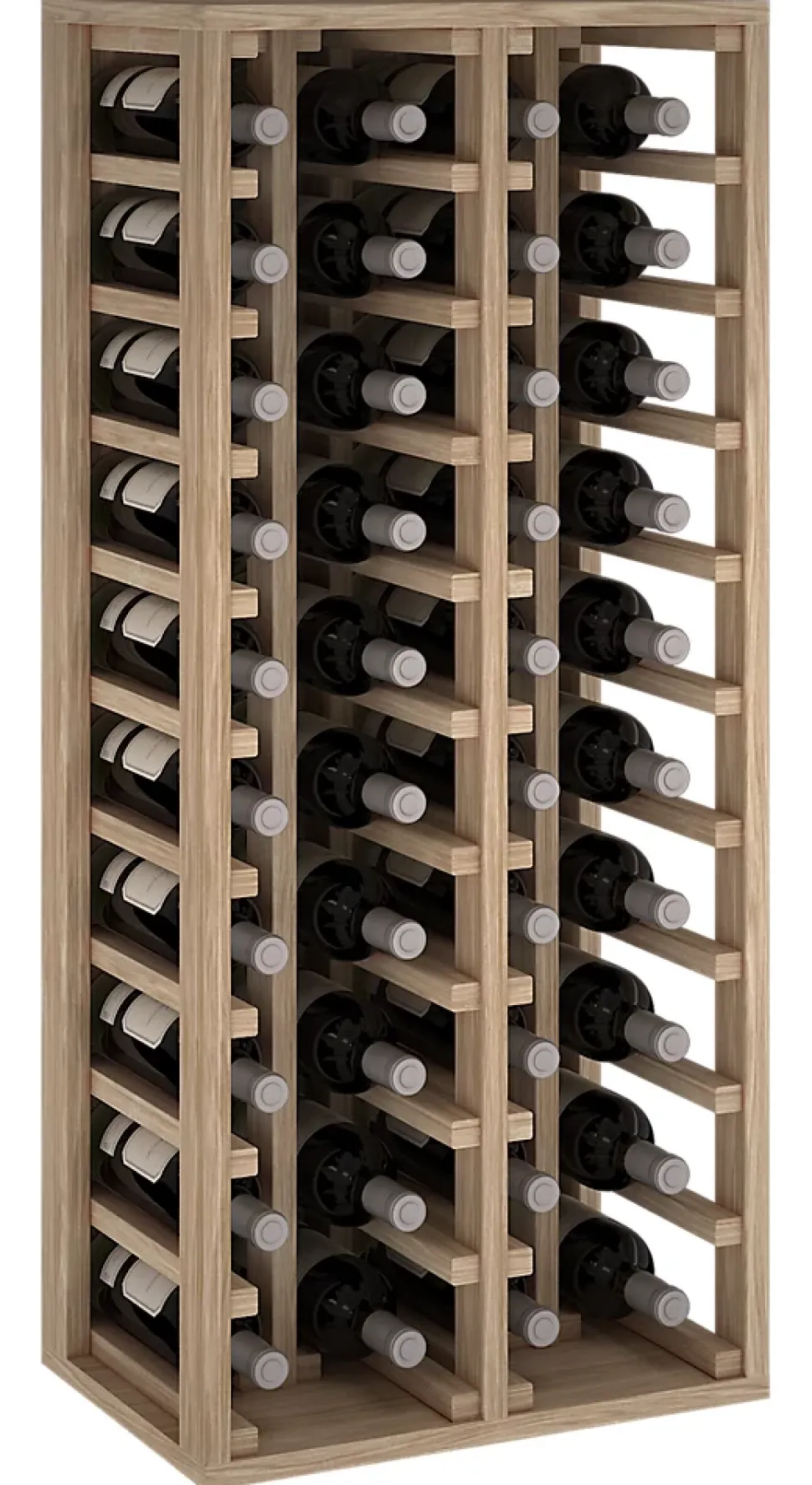 Meuble Range Bouteille de vin Série Godello en Chêne massif 40 bouteilles