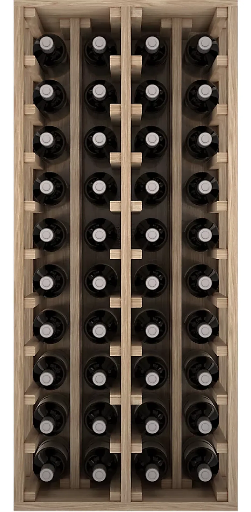 Meuble Range Bouteille de vin Série Godello en Chêne massif 40 bouteilles