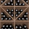 Meuble Range Bouteille de vin Série Godello en Pin Clair armoire cubes et diamant