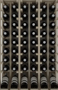 Meuble Range Bouteille de vin Série Godello en Pin Clair 48 bouteilles avec présentoir