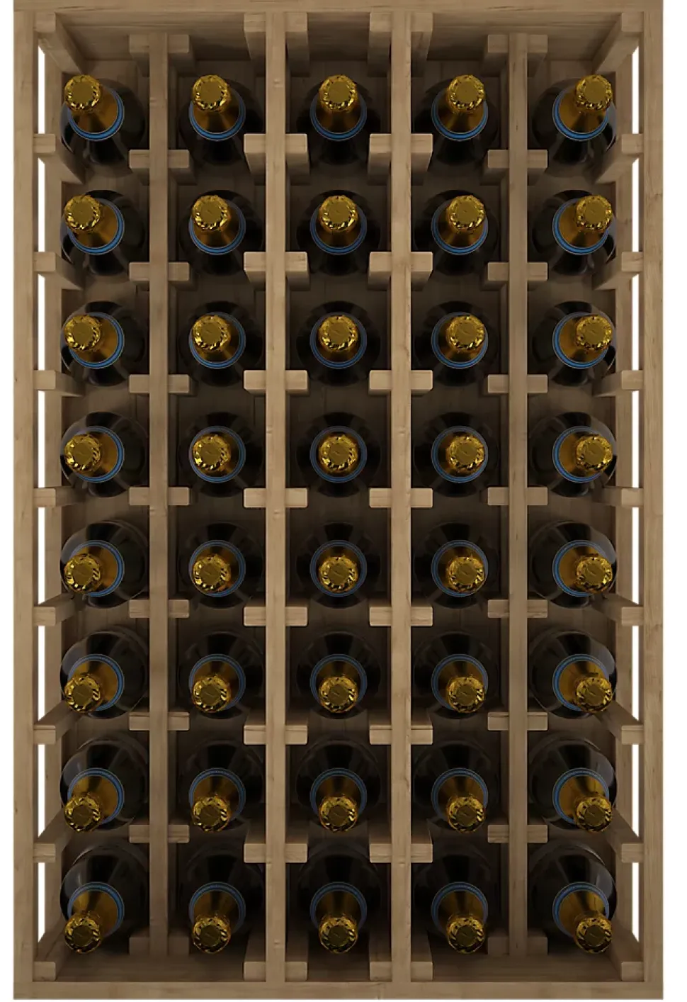 Meuble Range Bouteille de vin Série Godello en Pin Clair 40 magnums